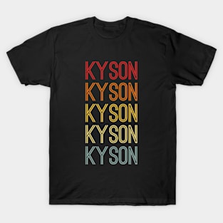 Kyson Name Vintage Retro Gift Named Kyson T-Shirt